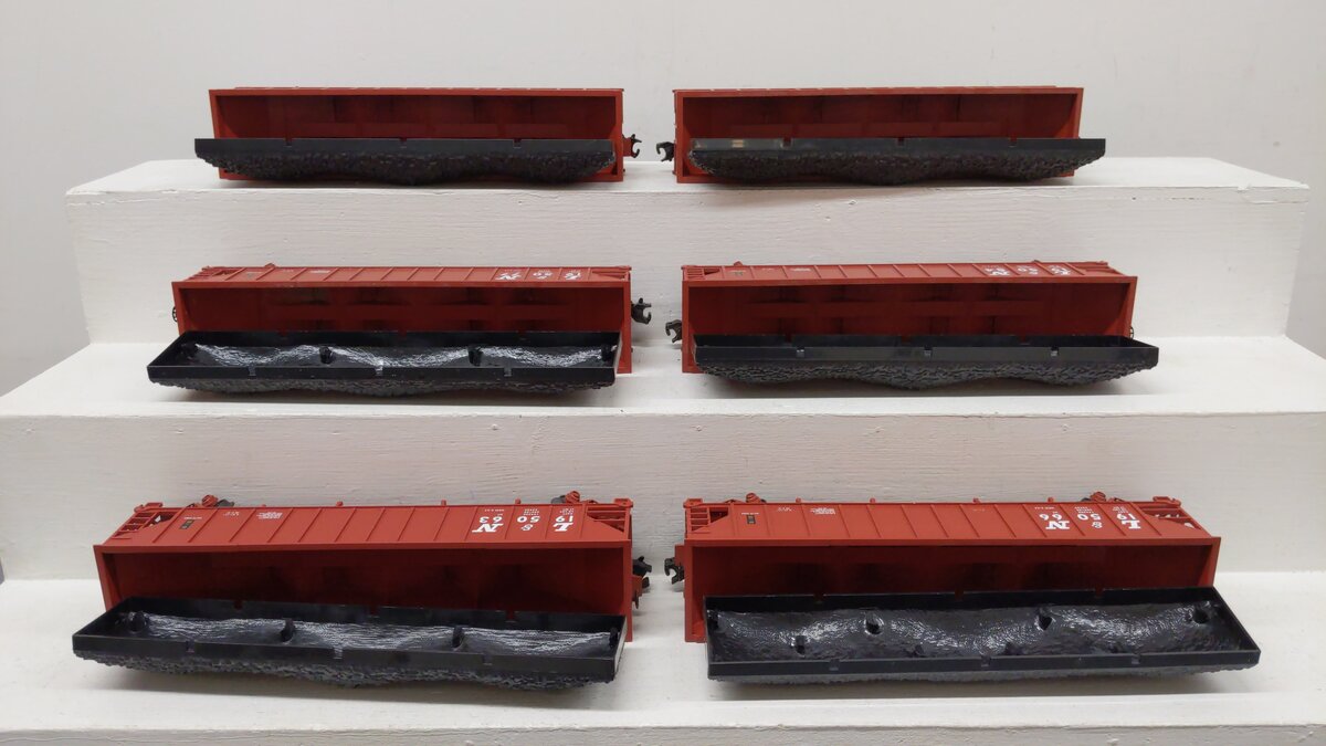MTH 20-97081 O Louisville & Nashville Premier 4-Bay Hopper Car Set (Set of 6) EX