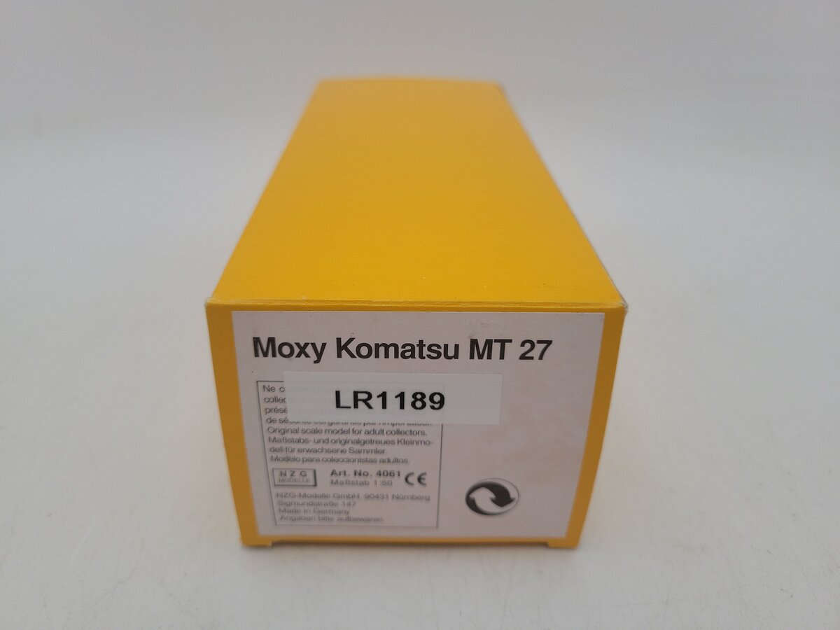 NZG 4061 1:50 Scale Moxy Komatsu MT 27 Dump Truck W/Accessories Diecast EX/Box