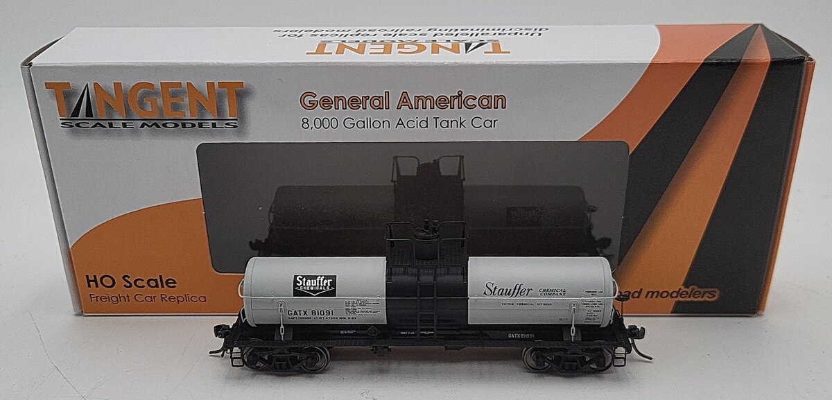 Tangent 13011-03 HO Scale Stauffer Chemical Tank Car #81091 LN/Box