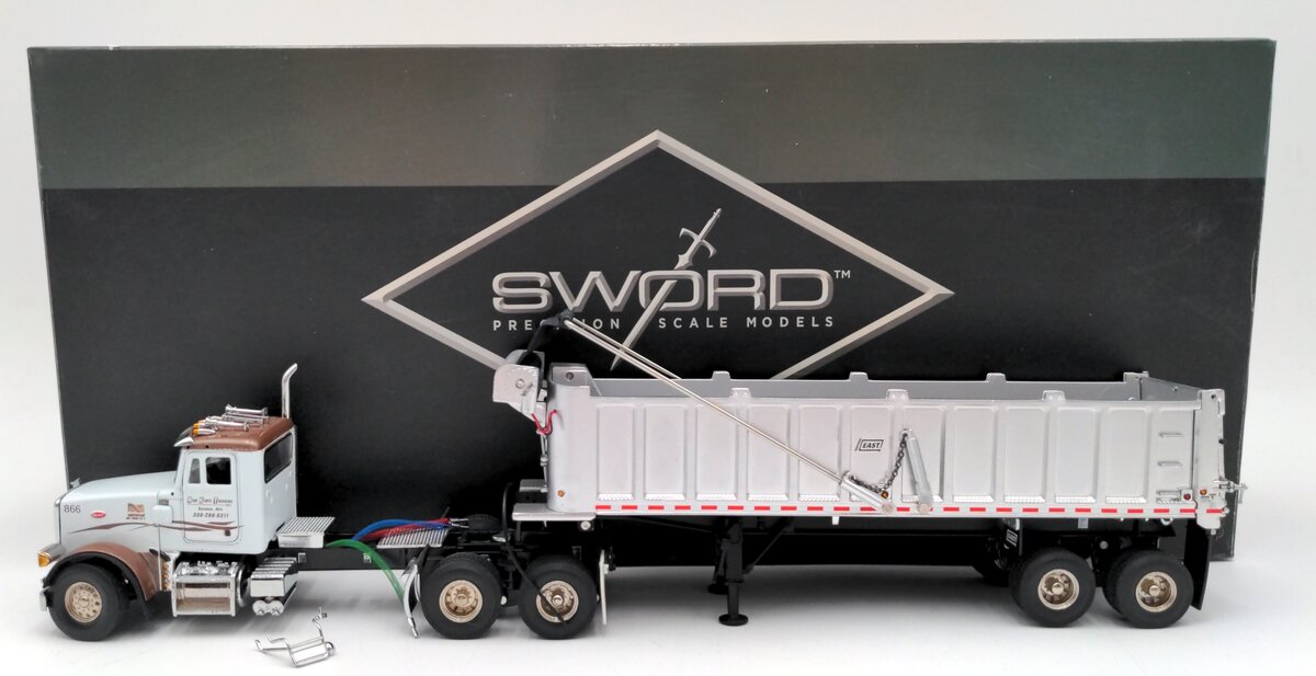 Sword Models SW2044-RKT 1:50 Rick Kuntz Peterbilt 357 w/ East Dump Trailer VG