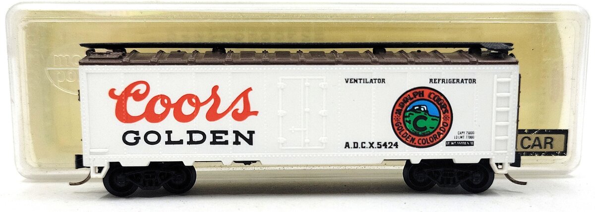 Model Power 3727 N Scale Coors 40' Steel Reefer #5424 LN/Box