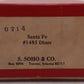 Soho 0714 HO Nickel Plated Brass Santa Fe #1485 Diner Car EX/Box