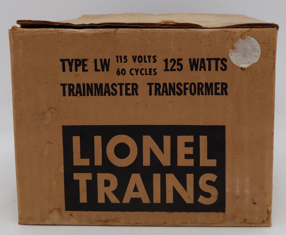 Lionel LW O Vintage Trainmaster 125 Watt Transformer with Whistle EX/Box