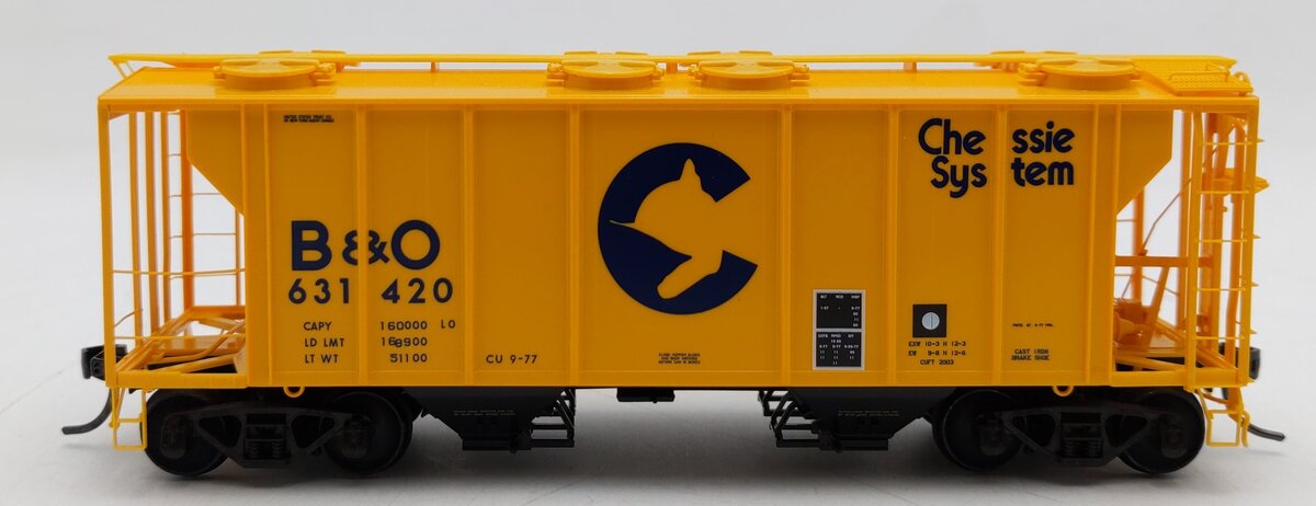 Kadee 8653 HO B&O Chessie System PS-2 2-Bay Covered Hopper Freight Car #631420  EX/Box