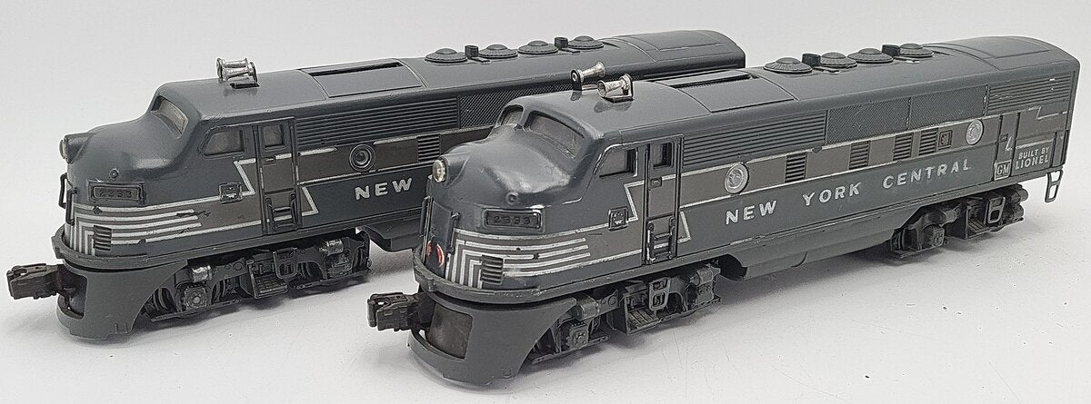 Lionel 2333 Vintage O New York Central F-3 AA Diesel Set - Rubber Stamped EX