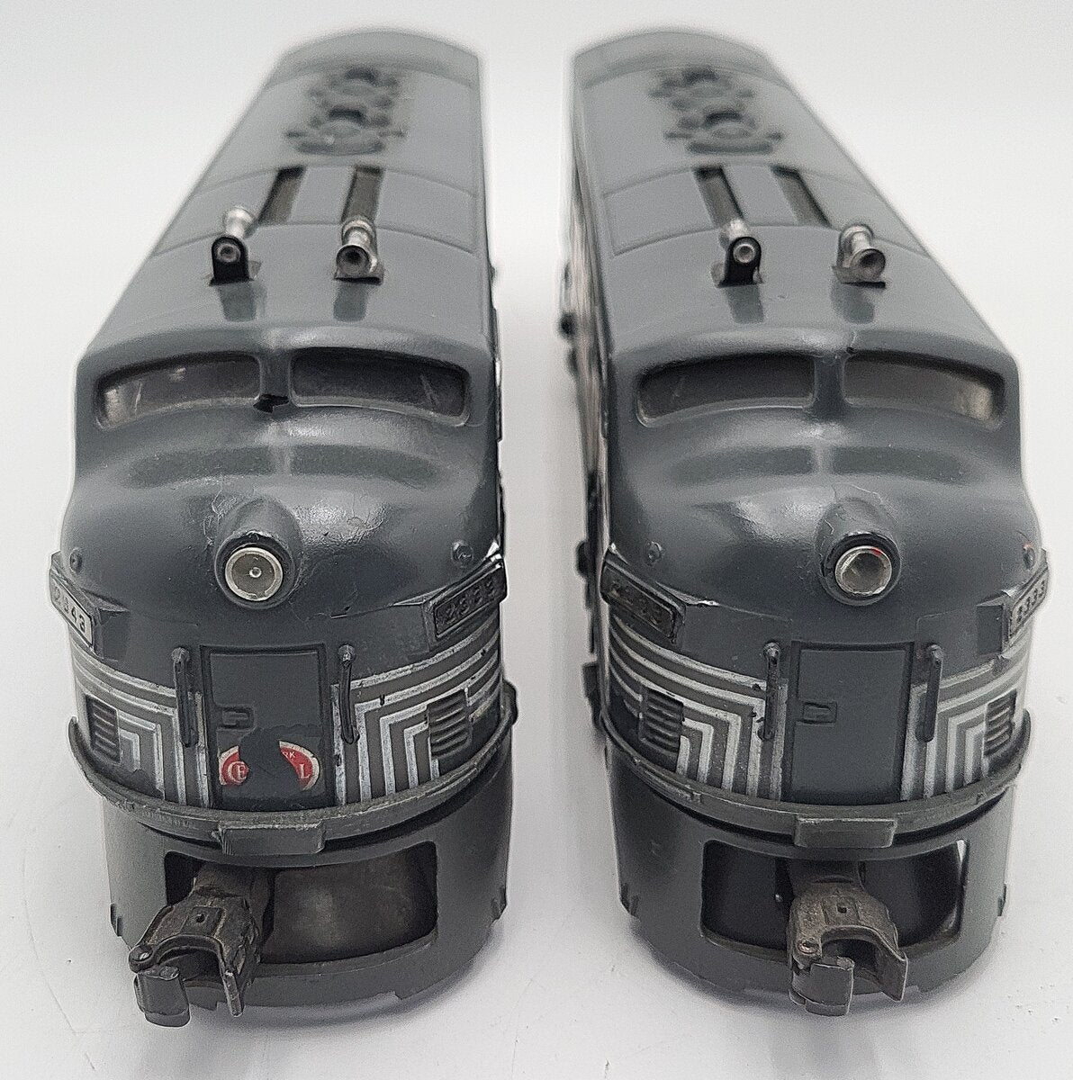 Lionel 2333 Vintage O New York Central F-3 AA Diesel Set - Rubber Stamped EX