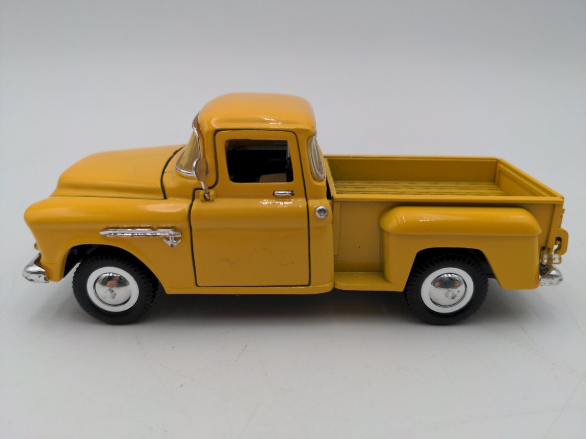 Chevy 5602 1:36 Scale Diecast 1955 Chevy Stepside Pickup Truck VG