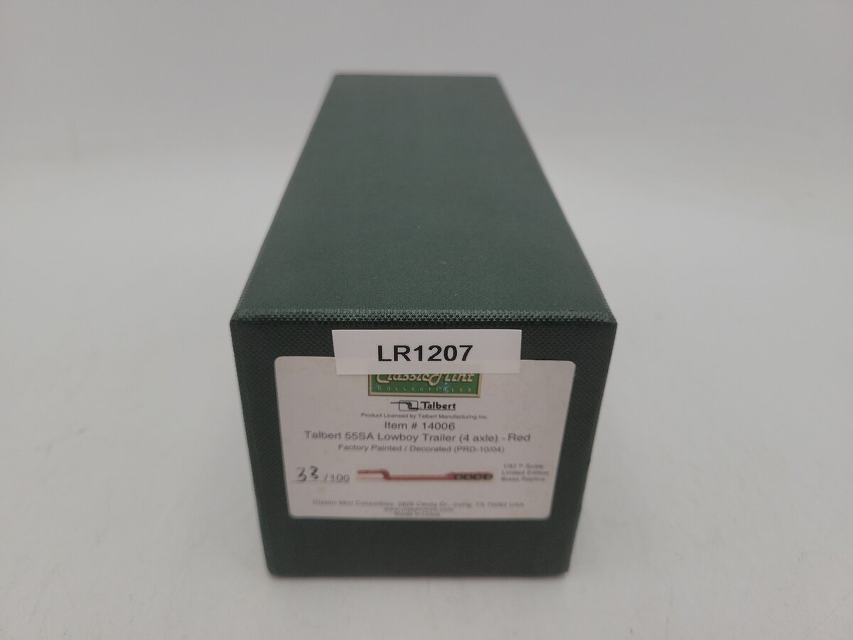 Classic Mint 14006 1:87 Scale Talbert 55SA Lowboy Trailer 4 Axle Limited Edition LN/Box