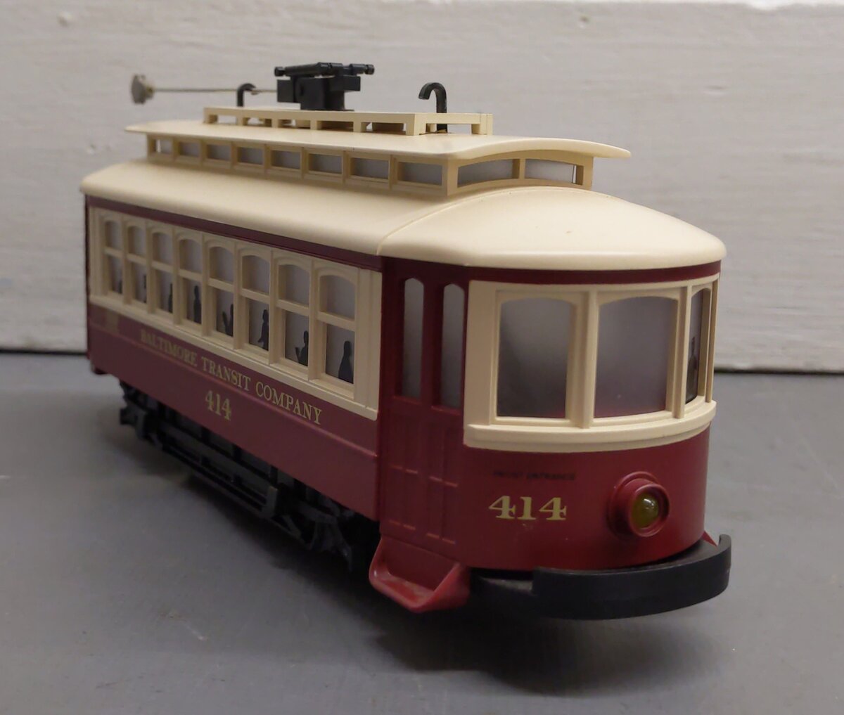 MTH 30-4027-0 Baltimore Transit Trolley Set w/Bumper reverse VG/Box