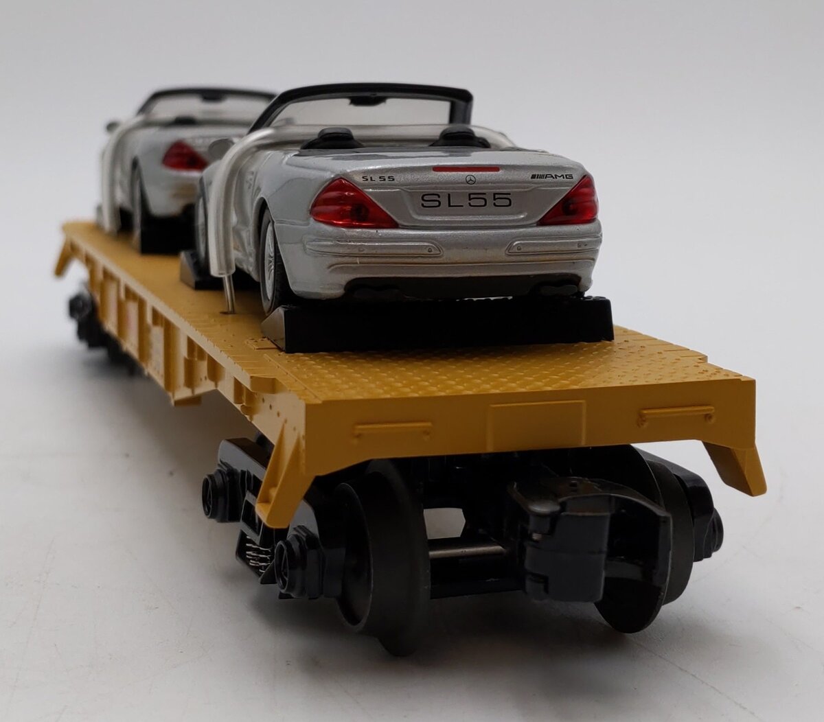 MTH 30-76167 O Gauge Union Pacific Flatcar with 2 SL55 Mercedes LN/Box