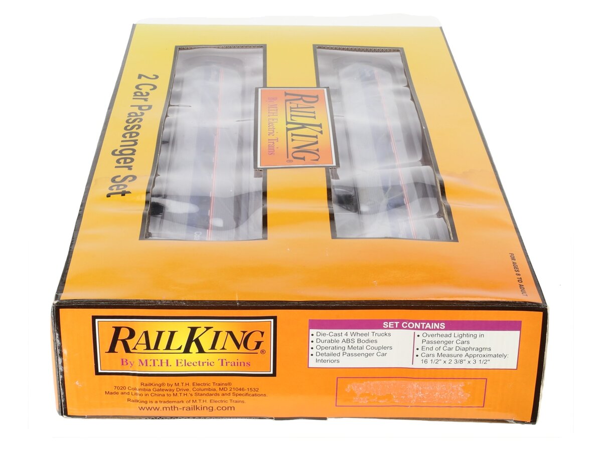 MTH 30-6504 O Amtrak RailKing O-31 Amfleet Coach Set (Set of 2) LN/Box