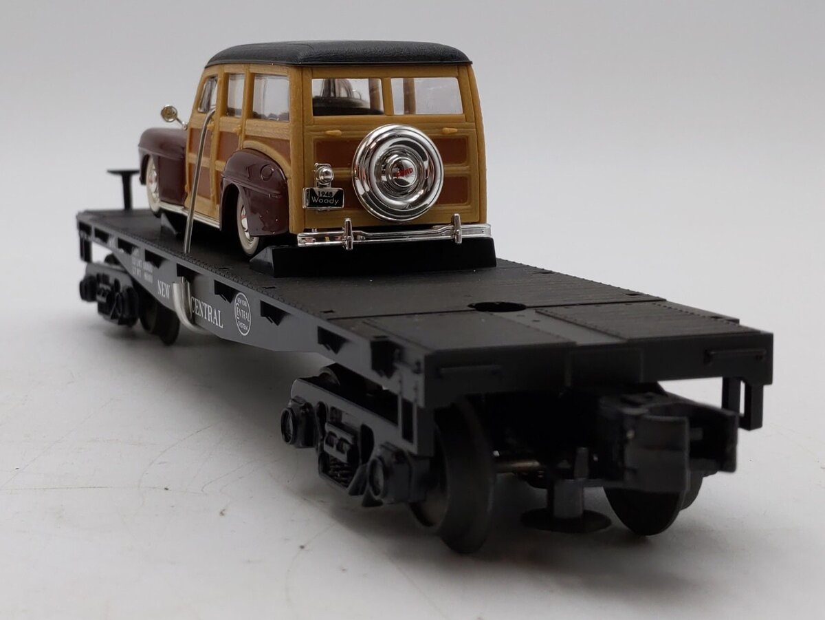 MTH 33-7614 O Gauge New York Central Flat Car w/48 Ford Woody PicKUp LN/Box