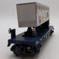 MTH 30-76815 O CSX RailKing Flatcar with 40' Trailer #91220 LN/Box