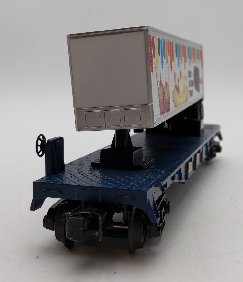 MTH 30-76815 O CSX RailKing Flatcar with 40' Trailer #91220 LN/Box