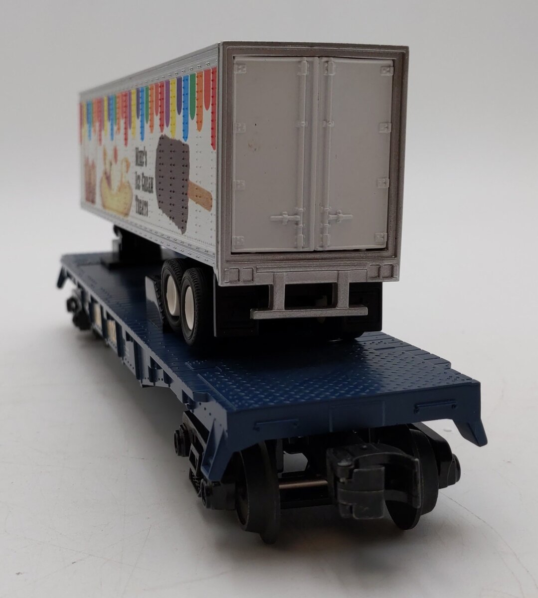 MTH 30-76815 O CSX RailKing Flatcar with 40' Trailer #91220 LN/Box