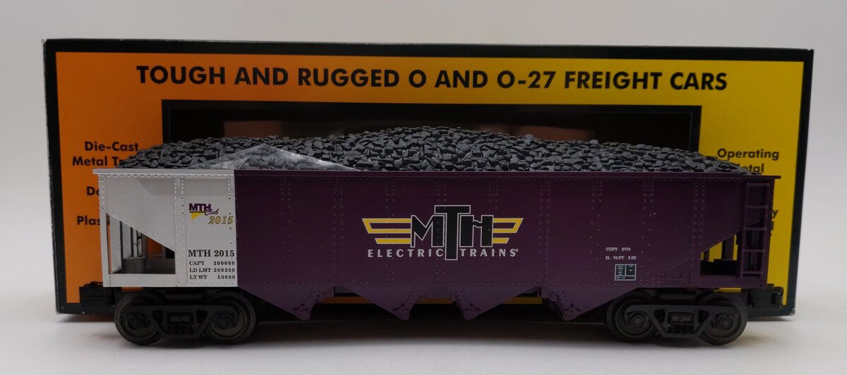 MTH 30-75514 O MTHRRC 2015 4-Bay Hopper Car with Coal Load LN/Box