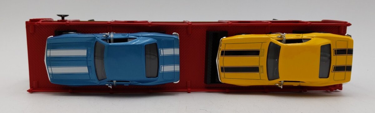MTH 30-76727 O American Muscle Car Auto Carrier Flat Car w/ 4 '67 Chevy Z-28 LN/Box