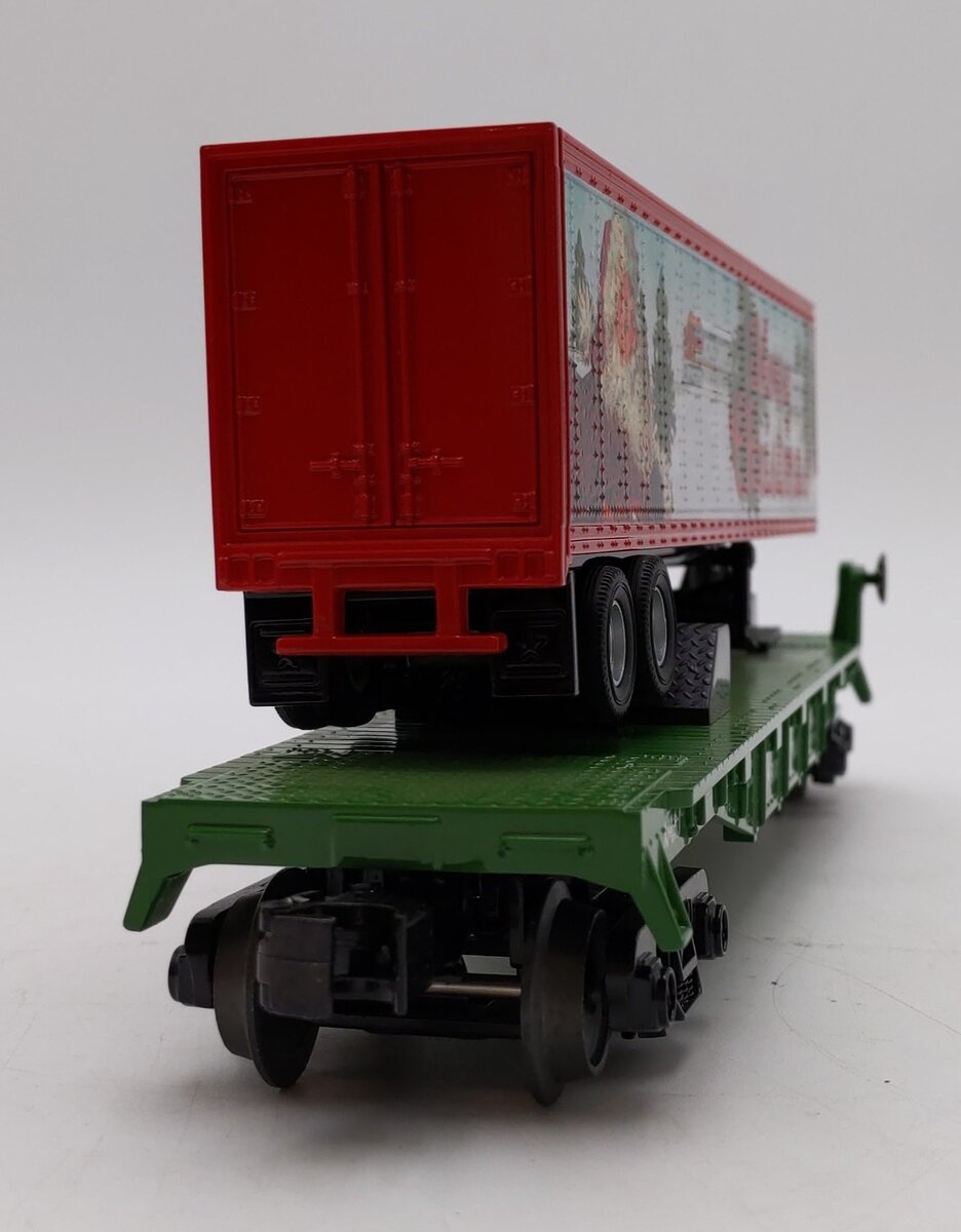 MTH 30-76687 O Christmas Flat Car with 40’ Trailer #120017 LN/Box