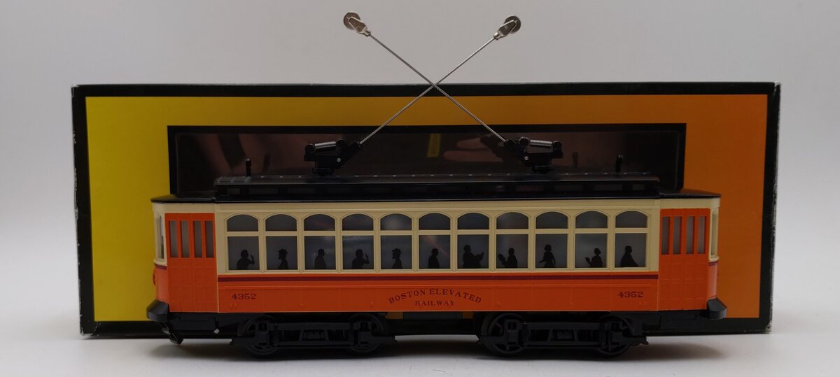MTH 30-5173-1 O Boston Elevated Railway Brill Trolley #4352 w/Proto-Sounds 3.0 VG/Box