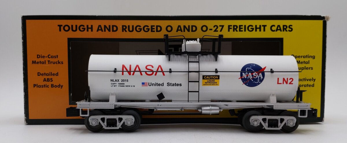 MTH 30-73473 O Gauge NASA RailKing Smoking Tank Car LN/Box