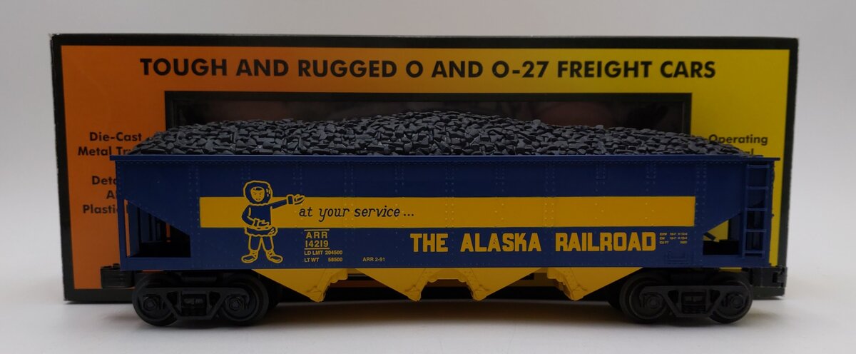 MTH 30-75642 O Alaska 4-Bay Hopper Car #14219 LN/Box