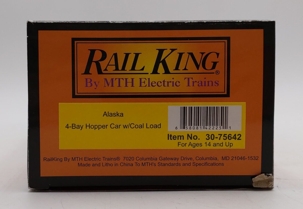 MTH 30-75642 O Alaska 4-Bay Hopper Car #14219 LN/Box