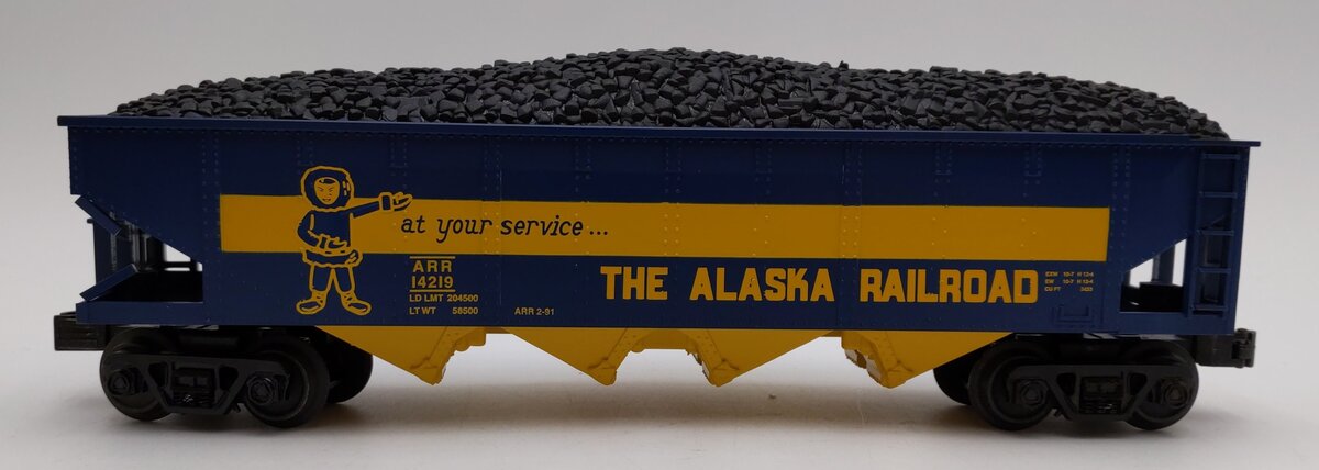 MTH 30-75642 O Alaska 4-Bay Hopper Car #14219 LN/Box