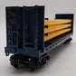 MTH Rail King O Gauge CSX Bulkhead Flat Car with Bulkheads & Pipe Load LN/Box