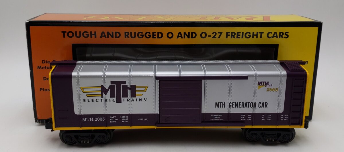 MTH 30-74223 O Gauge MTH RRC Rounded Roof Boxcar #2005 with Generator LN/Box
