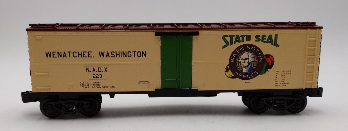 MTH 30-78242 O Gauge Washington Apples Modern Reefer Car #223 LN/Box