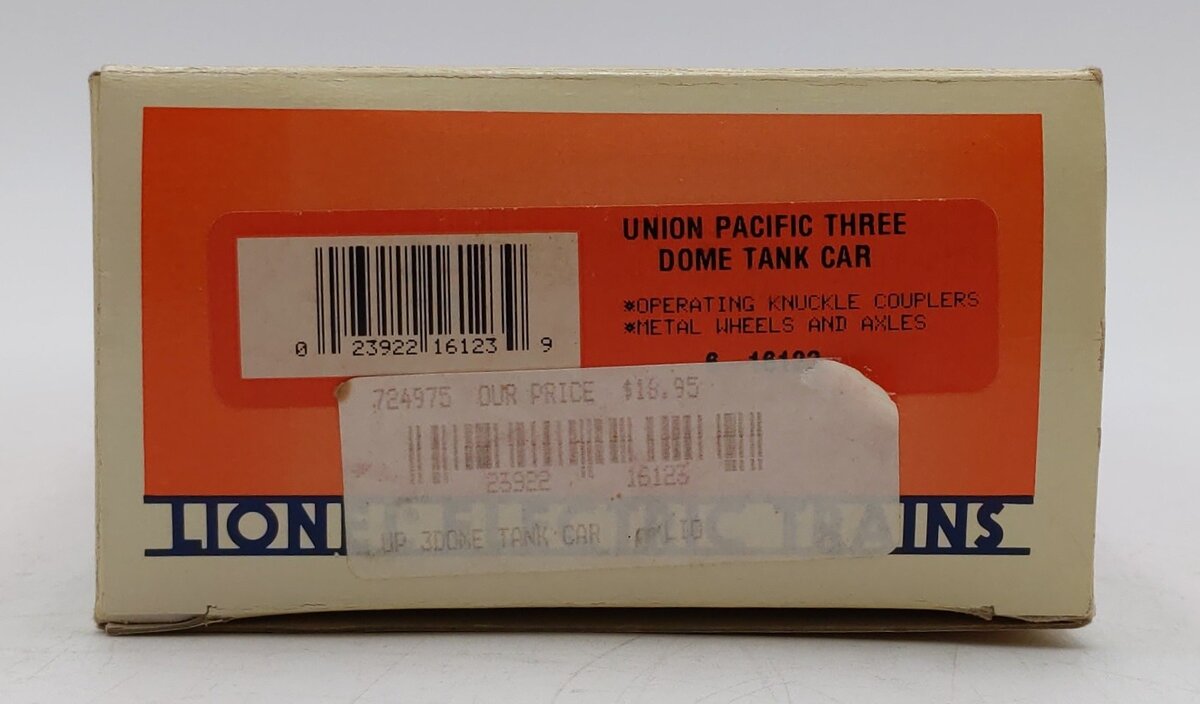 Lionel 6-16123 O Gauge Union Pacific Triple Dome Tank Car LN/Box