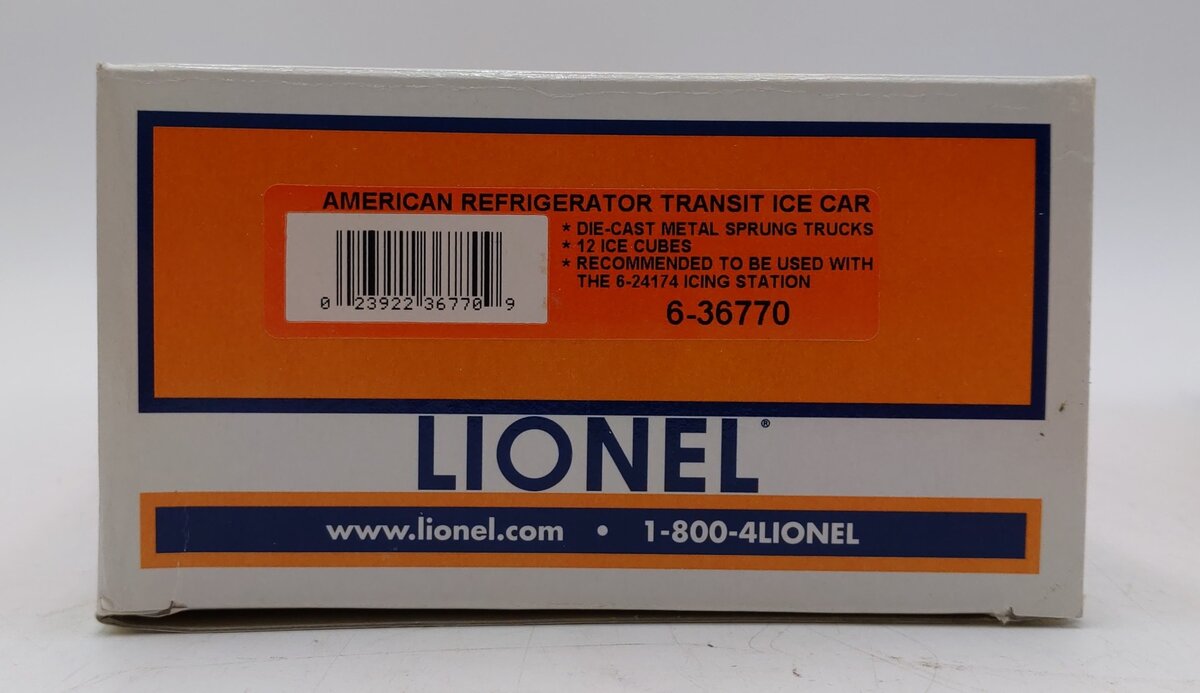Lionel 6-36770 O Gauge American Refrigerator Transit Ice Refrigerator Car #23701 LN/Box