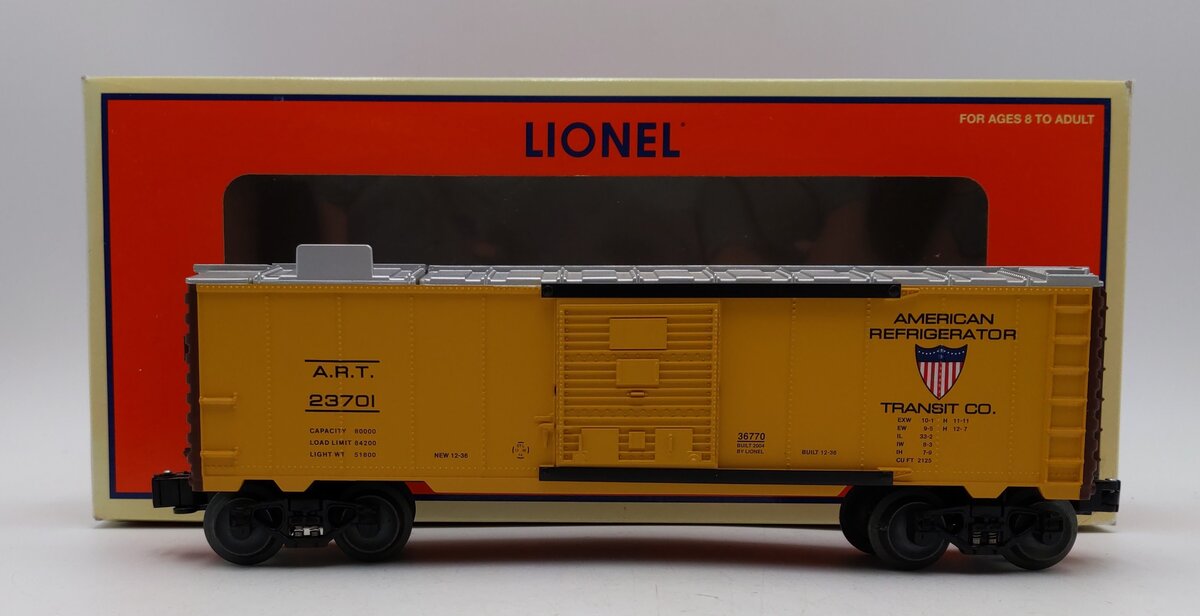 Lionel 6-36770 O Gauge American Refrigerator Transit Ice Refrigerator Car #23701 LN/Box