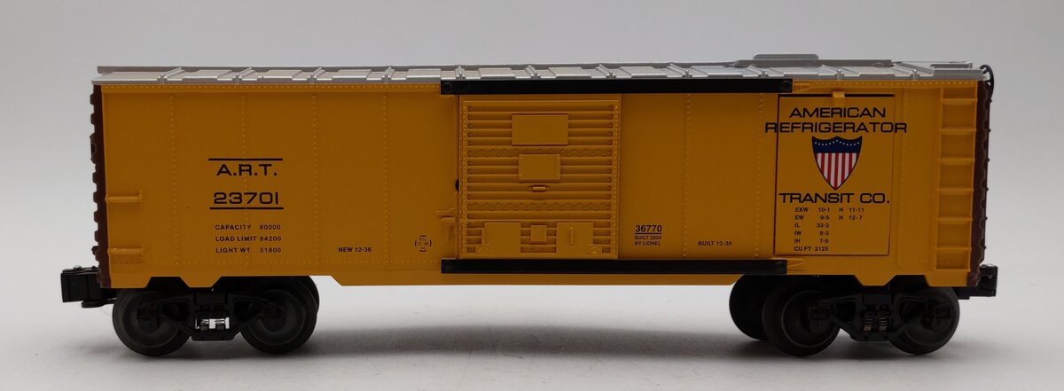 Lionel 6-36770 O Gauge American Refrigerator Transit Ice Refrigerator Car #23701 LN/Box