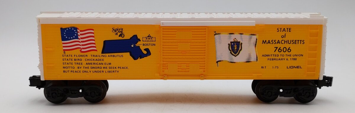 Lionel 6-7606 O Gauge State of Massachusetts Boxcar #7606 LN/Box