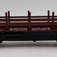 MTH 30-7648 O Gauge Western Maryland Operating Log Car w/ Logs #380 LN/Box