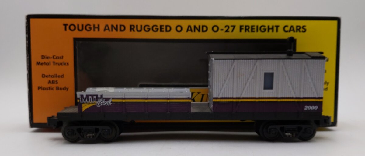MTH 30-7939 O Gauge MTH Club Crane Tender Car #2000 LN/Box