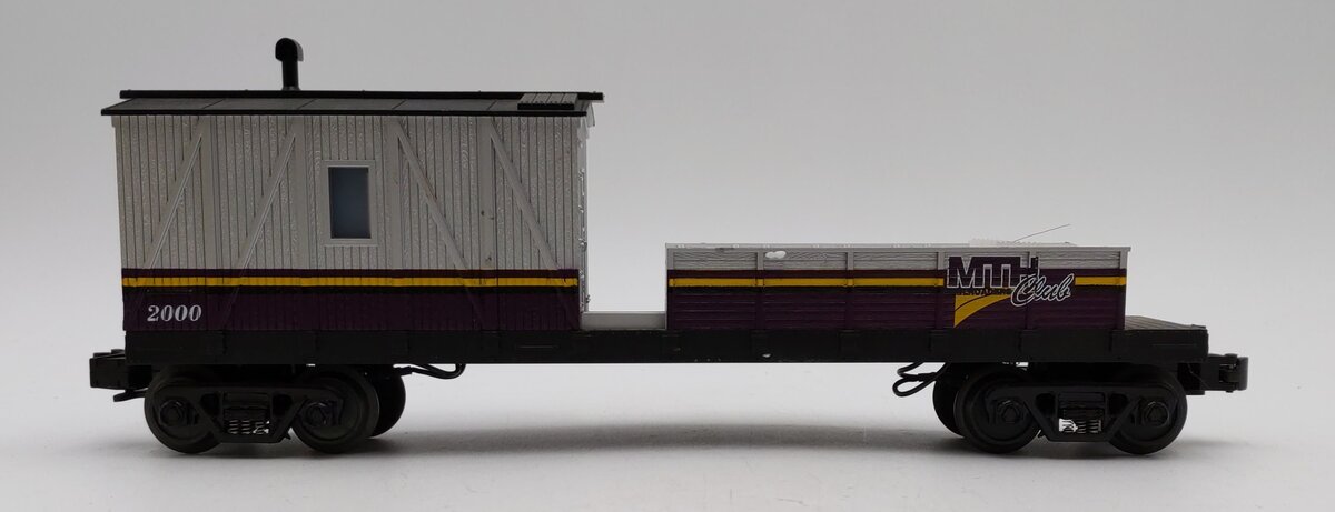 MTH 30-7939 O Gauge MTH Club Crane Tender Car #2000 LN/Box