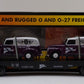 MTH 30-76002 O Gauge MTH RRC-2001 Flatcar with 2 Ertl 1951 Panel Vans LN/Box