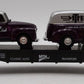 MTH 30-76002 O Gauge MTH RRC-2001 Flatcar with 2 Ertl 1951 Panel Vans LN/Box