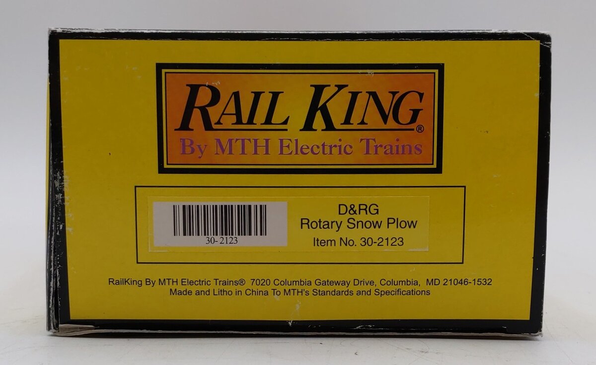MTH 30-2123 O Gauge Denver & Rio Grande Western Rotary Snow Plow LN/Box