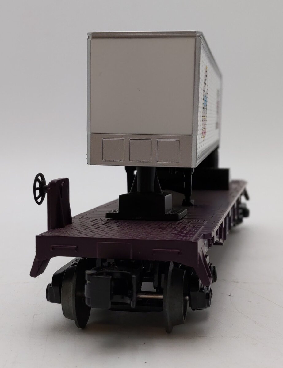 MTH 30-76600 O Gauge MTH 35th Anniversary Flat Car with Trailer LN/Box