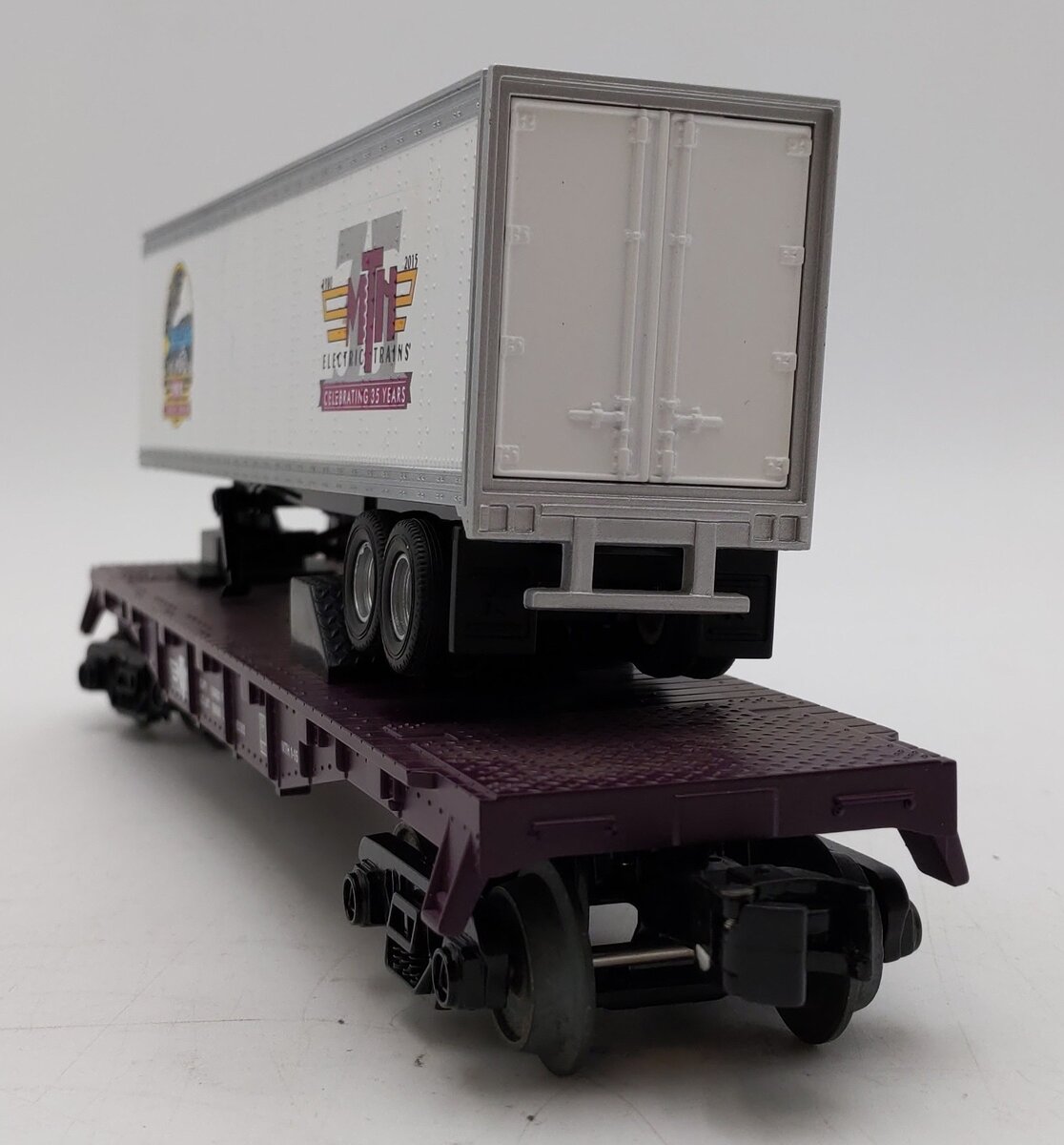 MTH 30-76600 O Gauge MTH 35th Anniversary Flat Car with Trailer LN/Box