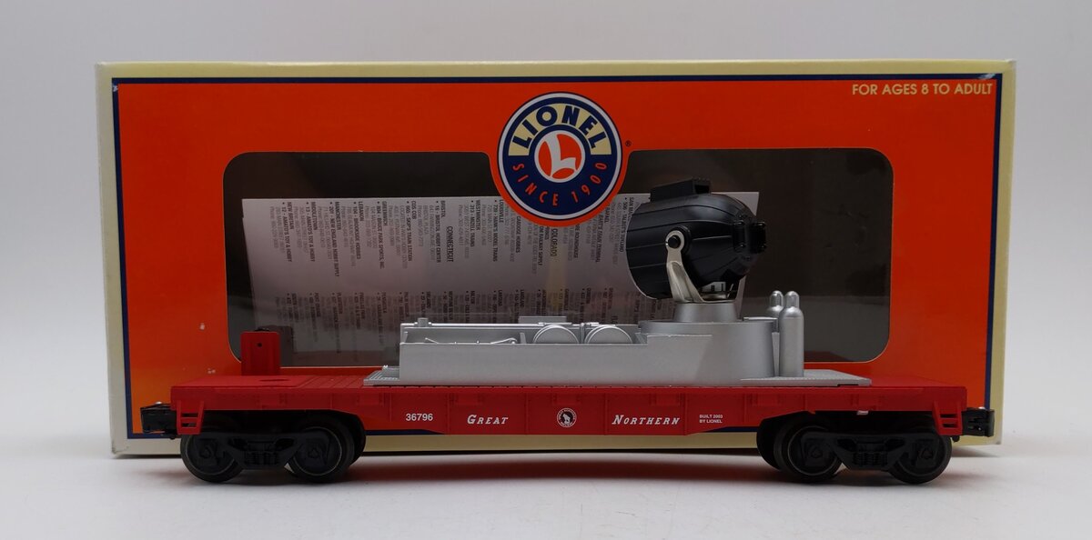 Lionel 6-36796 O Great Northern Searchlight Car LN/Box