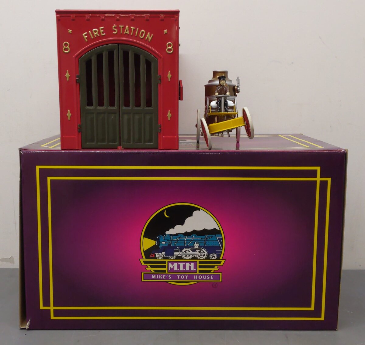 MTH 10-1003 Standard Gauge Kingsbury Fire House and Pumper VG/Box