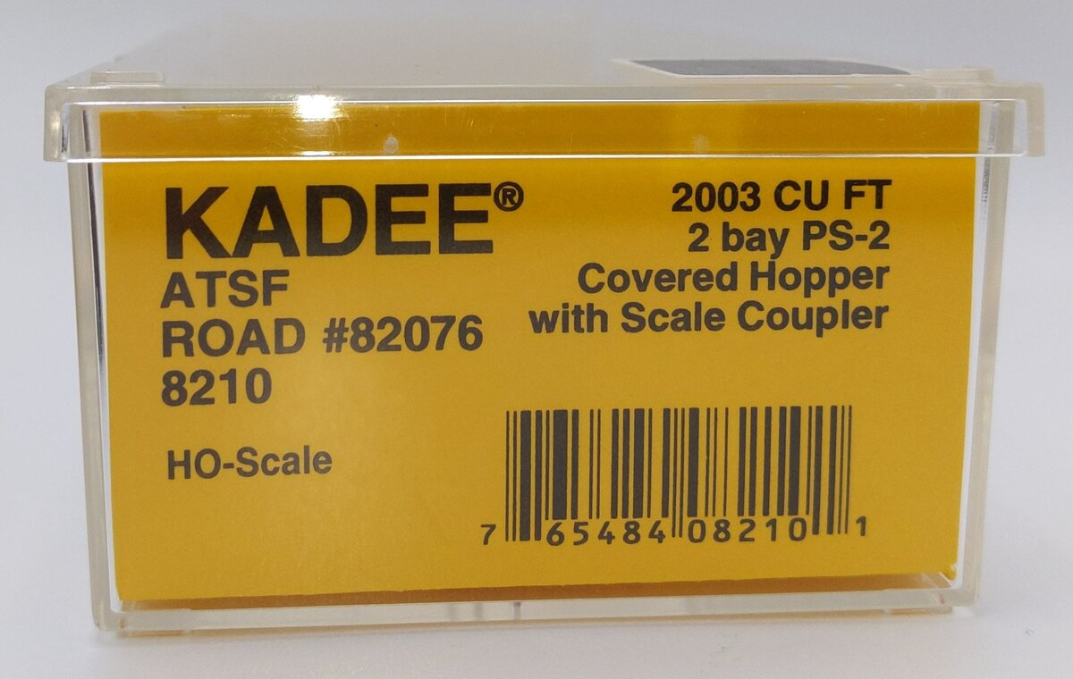 Kadee 8210 HO Scale ATSF 2003 Cubic Feet 2 Bay PS-2 Covered Hopper #82076 EX/Box