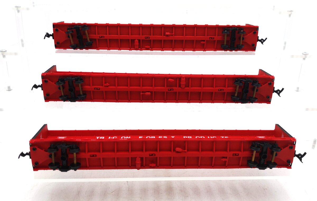 Walthers 932-34115 HO Tri-Con Forest Products 72' Centerbeam Flatcars (Set of 3) LN/Box