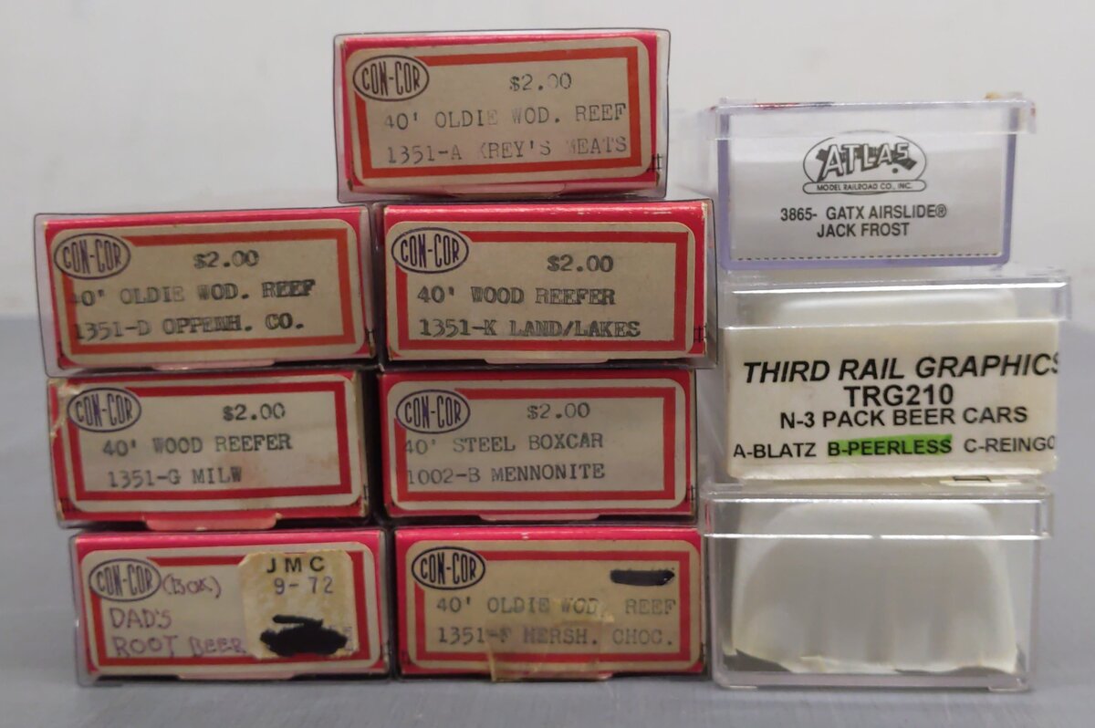 Con-Cor and Other N Scale Assorted Freight Cars [10] EX