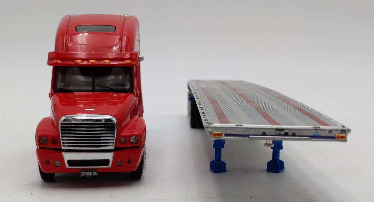 Sword Models 1:50 SW2062-R Gray Freightliner Century Class S/T W/ East Flatbed LN/Box