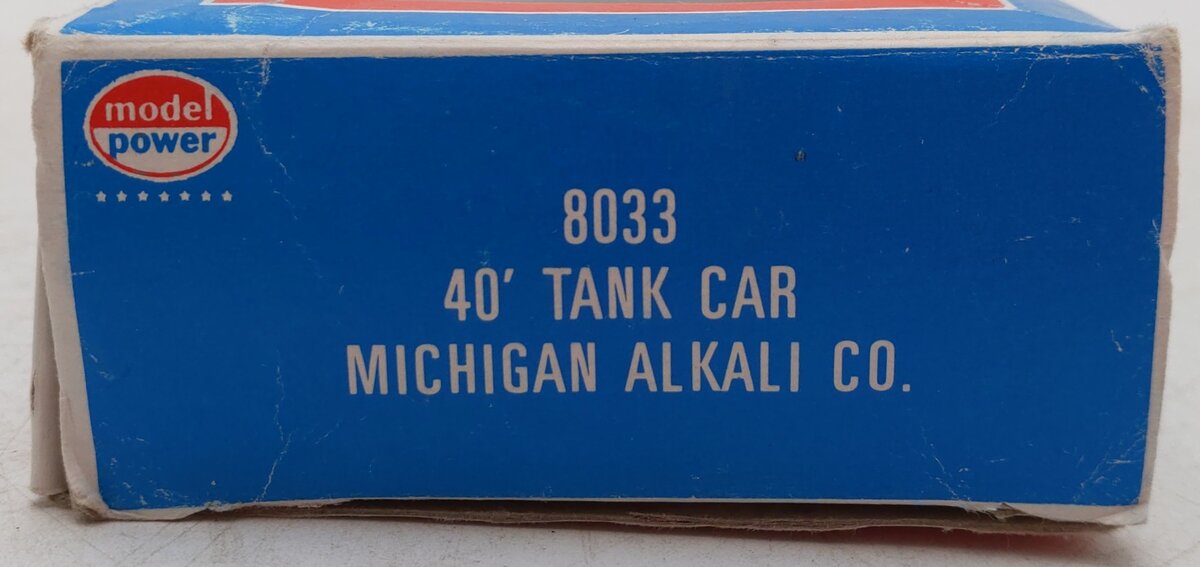 Model Power 8033 HO Scale Michigan Alkali Co. 40' Tank Car EX/Box